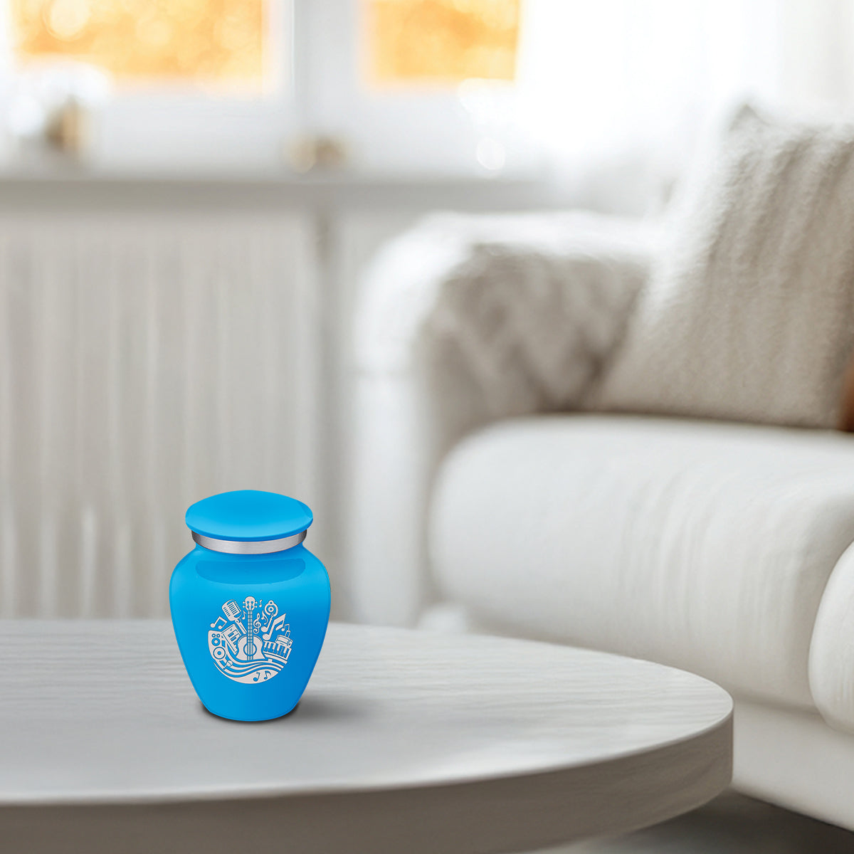 Keepsake Embrace Racing Blue Music Cremation Urn