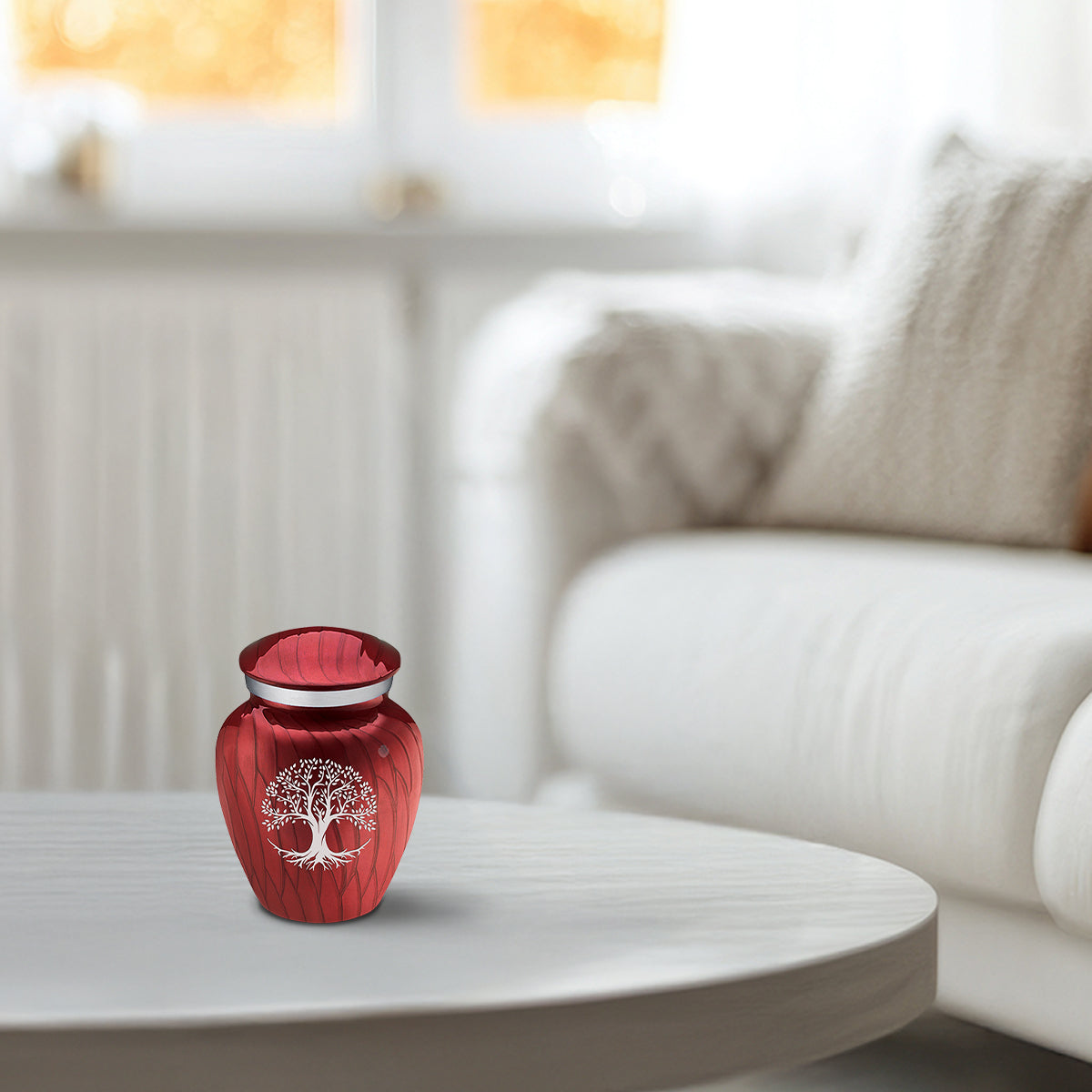 Keepsake Embrace Pearl Candy Red Tree of Life Cremation Urn