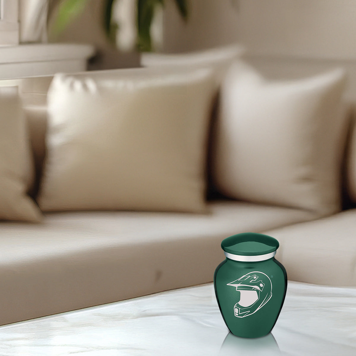 Keepsake Embrace Green Dirt Bike Cremation Urn