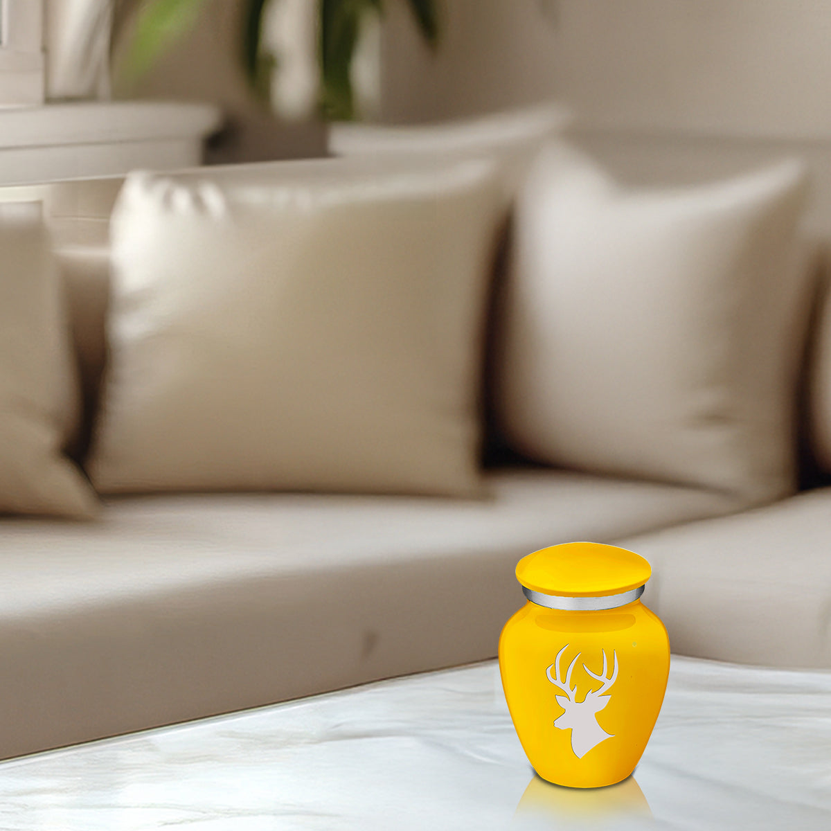 Keepsake Embrace Yellow Deer Cremation Urn