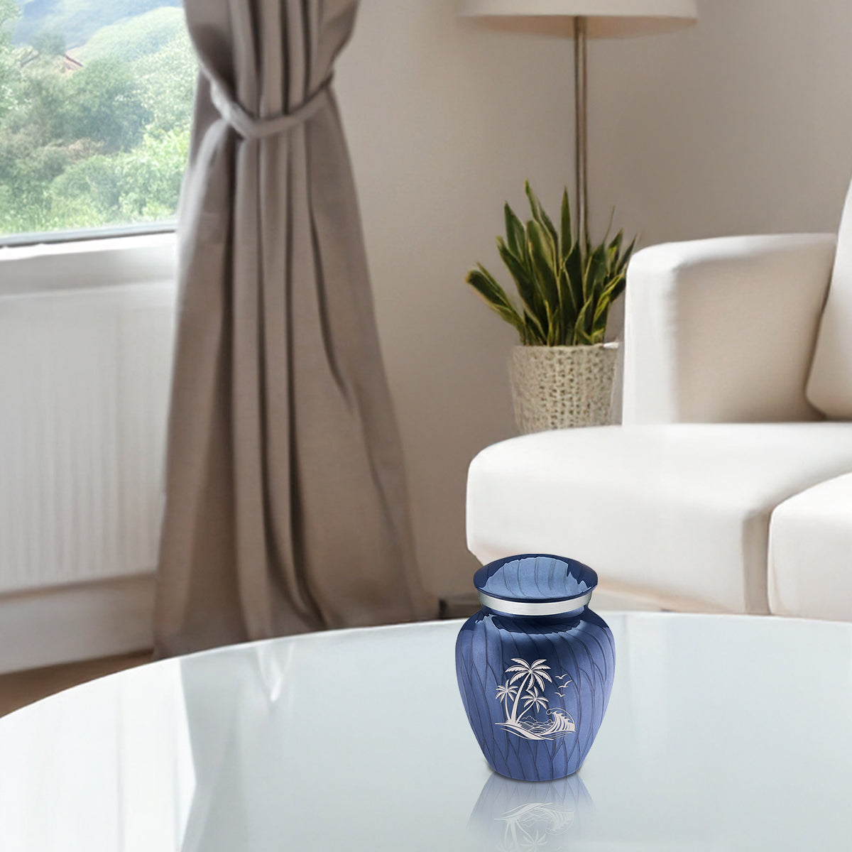 Keepsake Embrace Pearl Cobalt Blue Palm Beach Cremation Urn