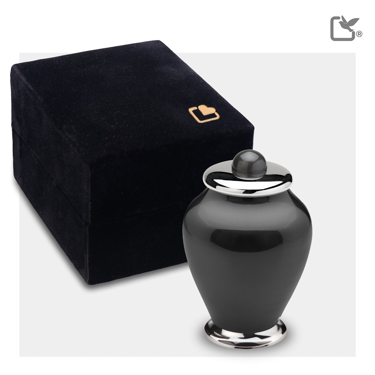 Keepsake Tall Simplicity Midnight Cremation Urn - COMFORT by LoveUrns