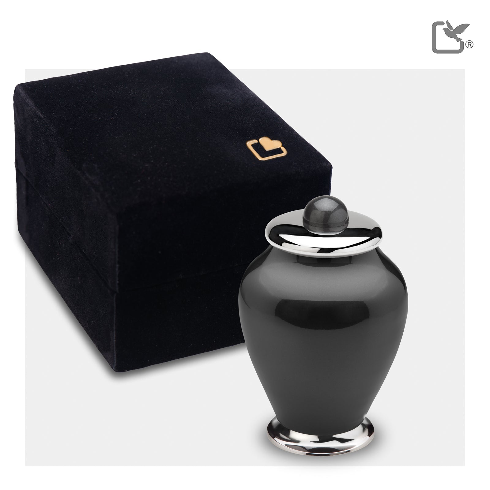 Keepsake Tall Simplicity Midnight Cremation Urn - COMFORT by LoveUrns