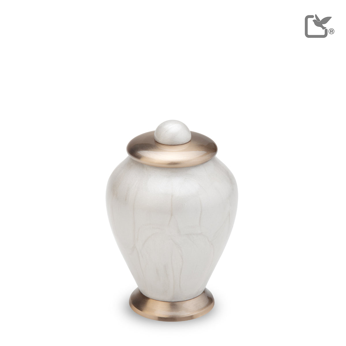 Keepsake Tall Simplicity Pearl Cremation Urn - COMFORT by LoveUrns