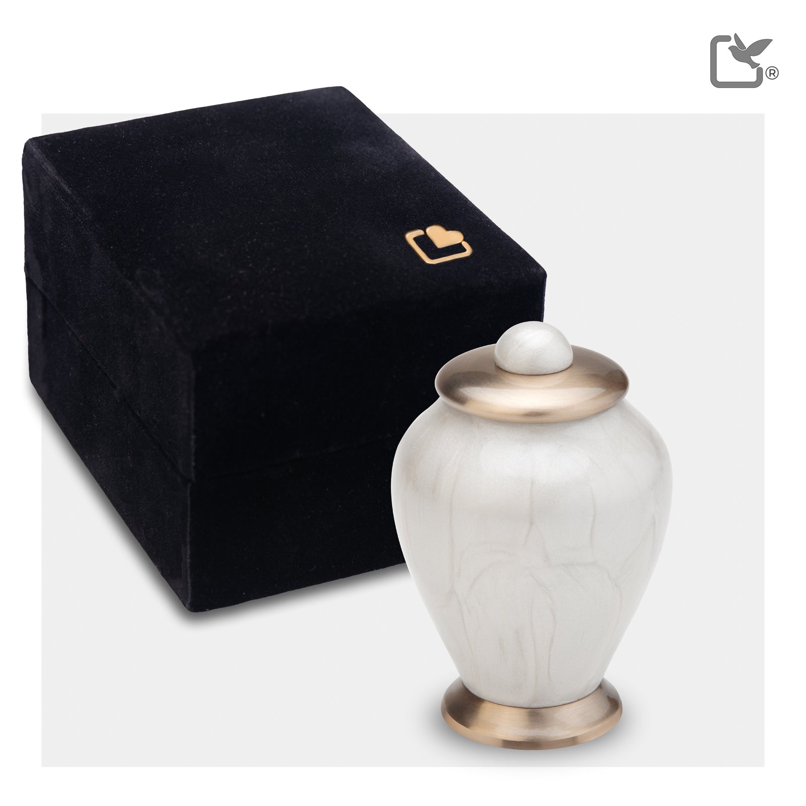 Keepsake Tall Simplicity Pearl Cremation Urn - COMFORT by LoveUrns