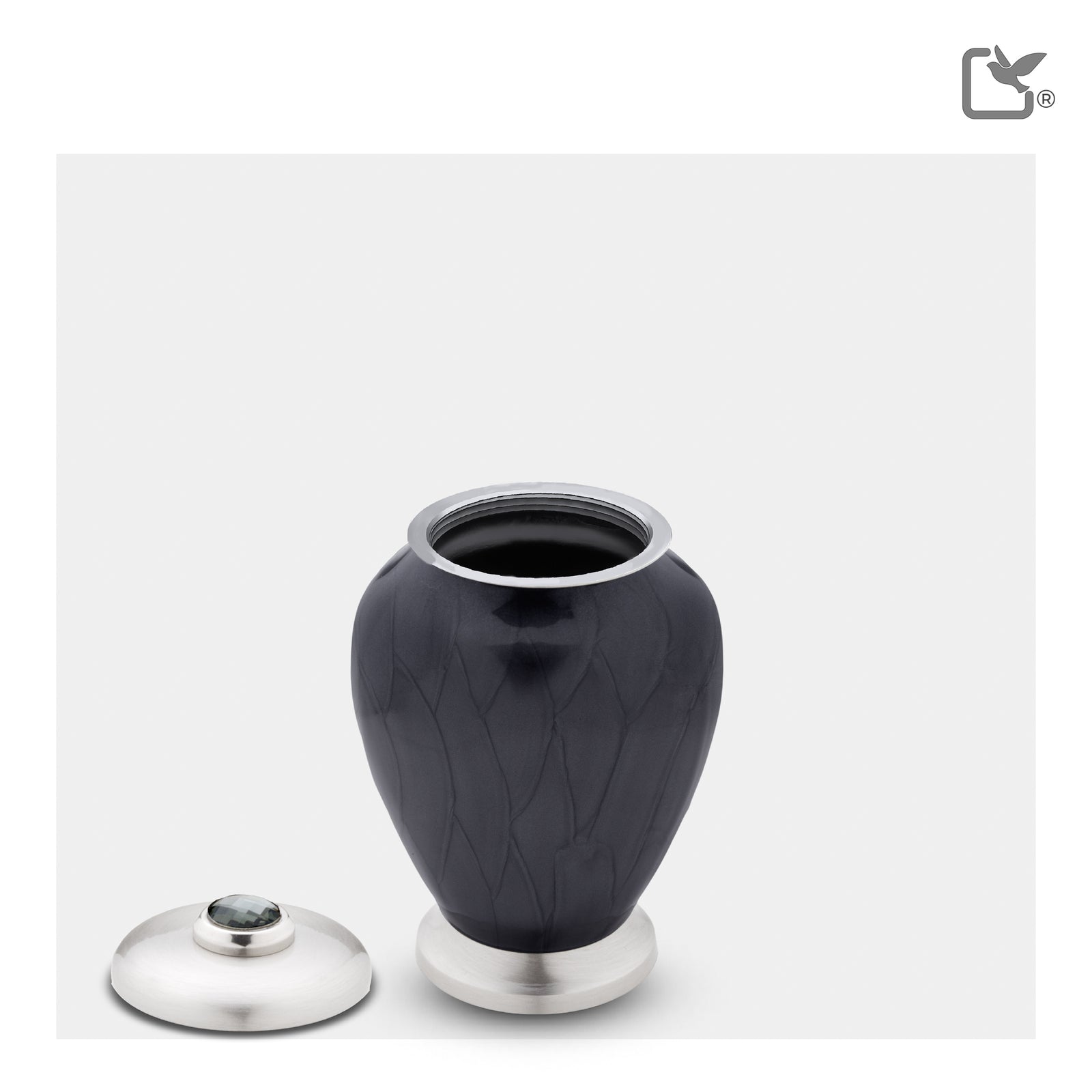 Keepsake Tall Simplicity Midnight Pearl Cremation Urn - COMFORT by LoveUrns