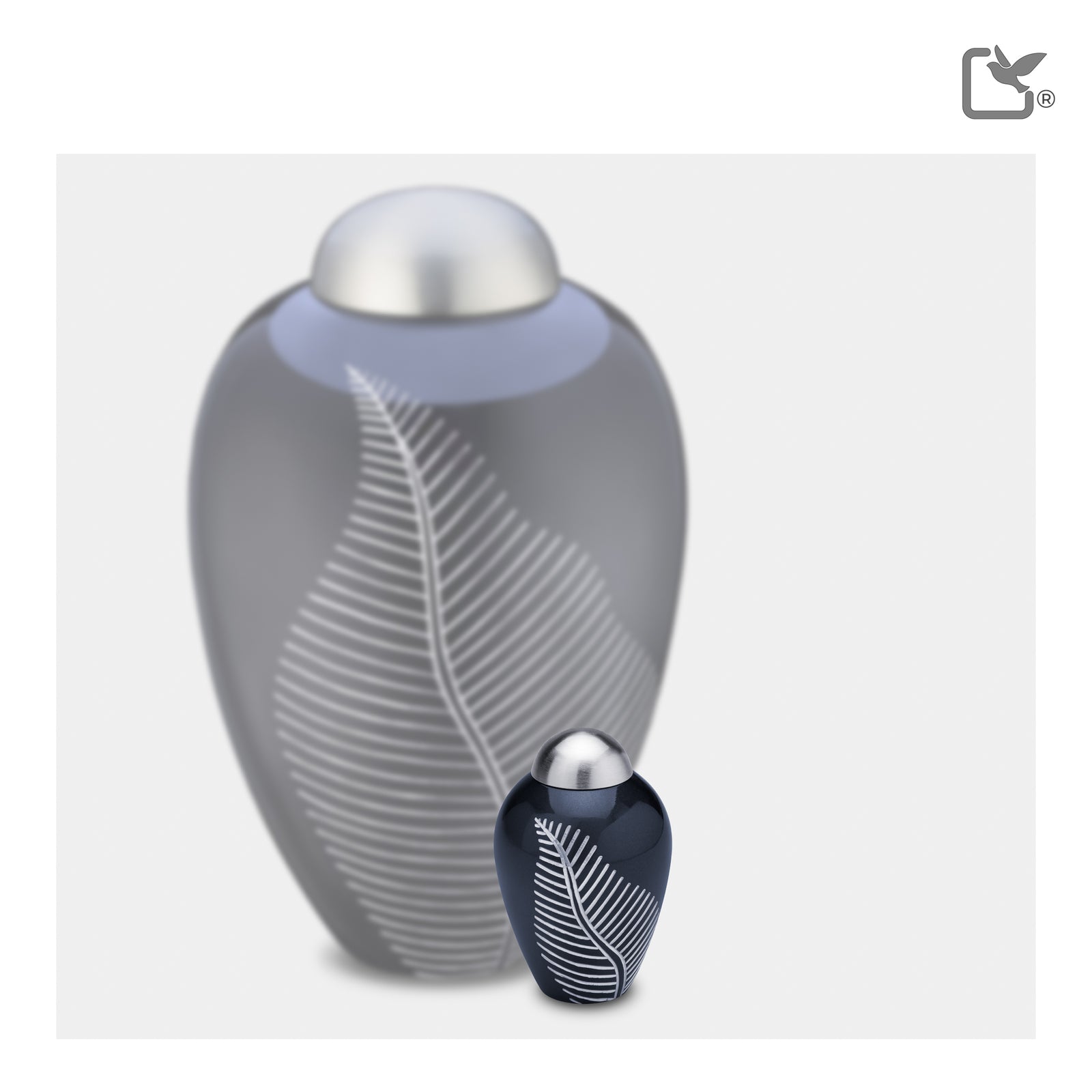 Keepsake Midnight Leaf Cremation Urn - COMFORT by LoveUrns