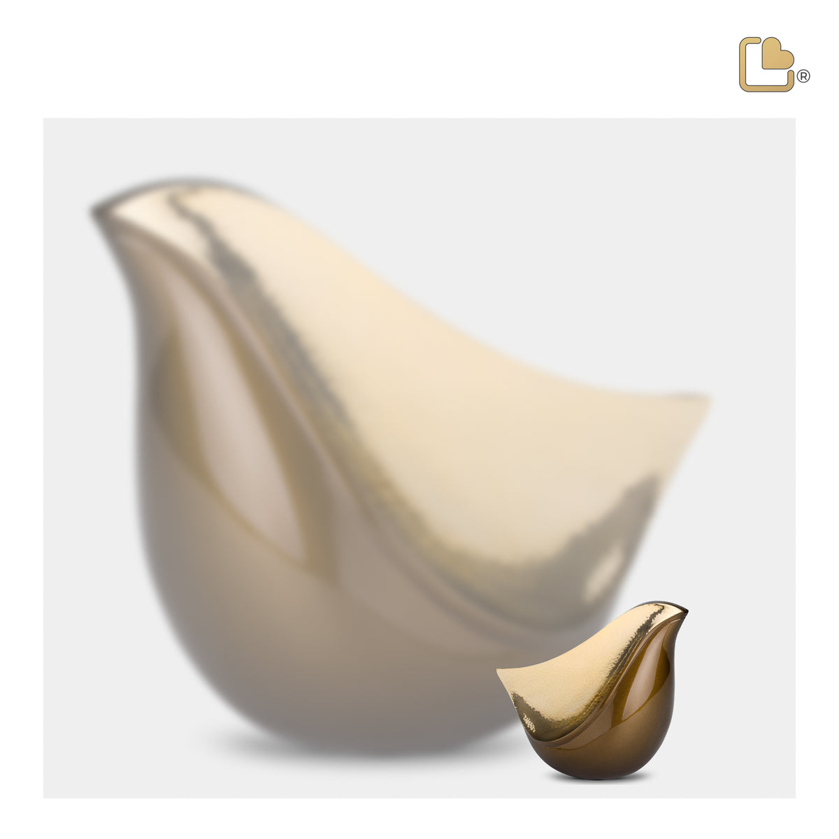 Keepsake LoveBird Bronze Cremation Urn