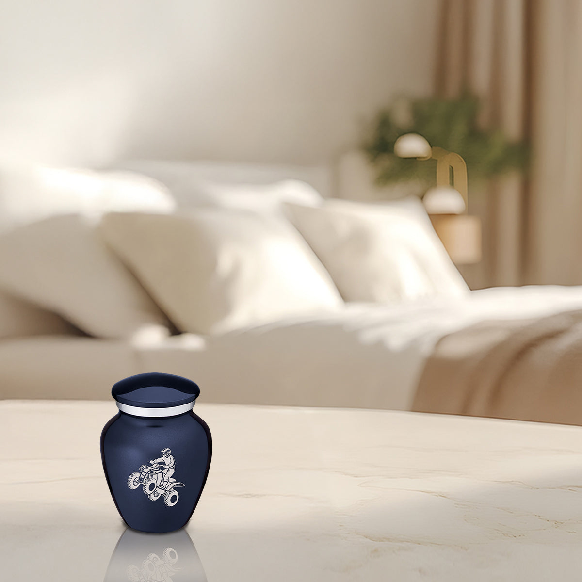 Keepsake Embrace Cobalt Blue ATV Cremation Urn