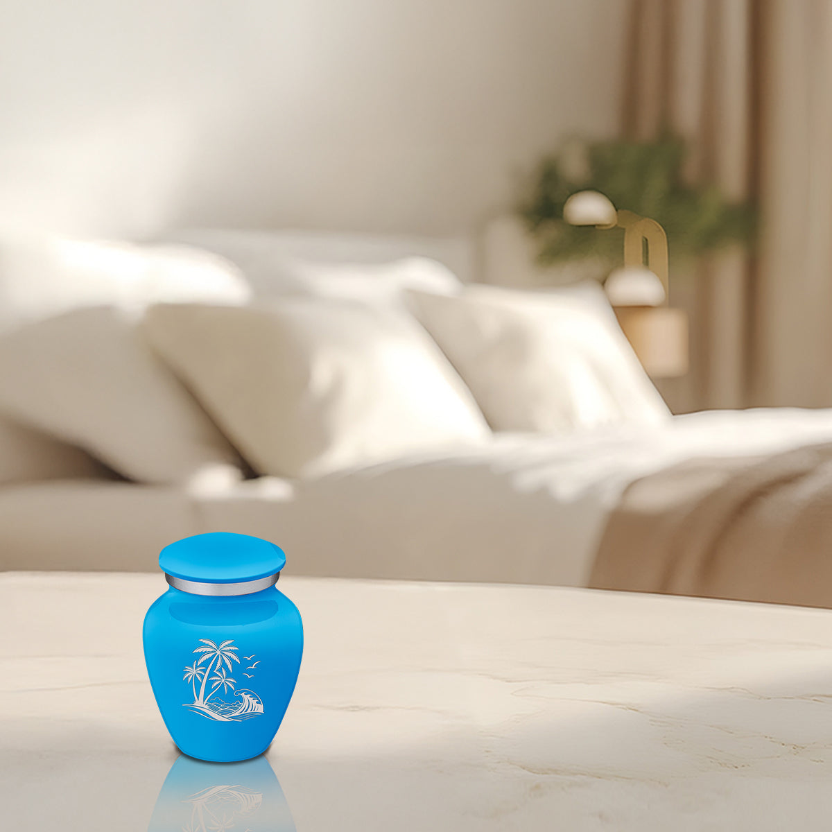 Keepsake Embrace Racing Blue Palm Beach Cremation Urn