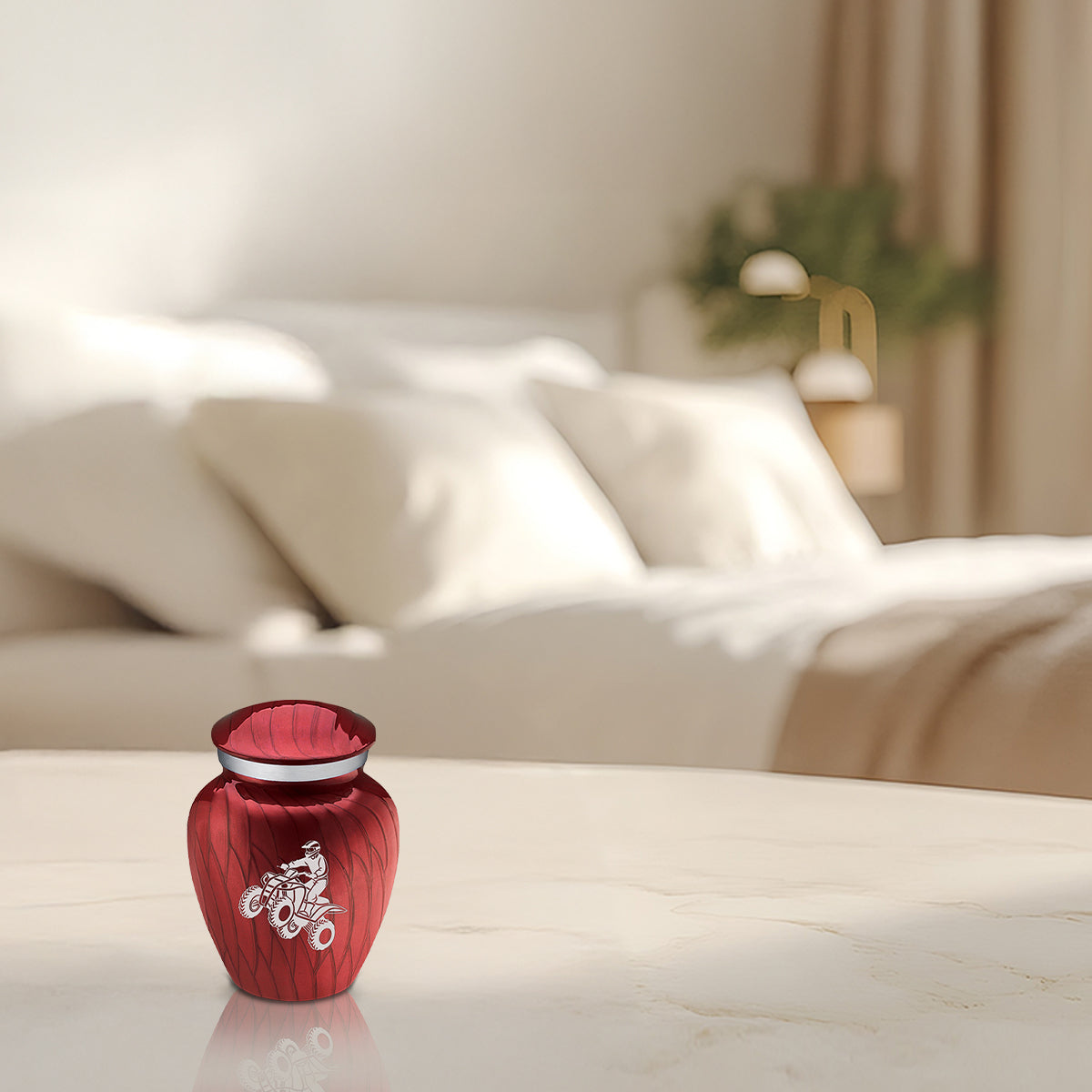 Keepsake Embrace Pearl Candy Red ATV Cremation Urn