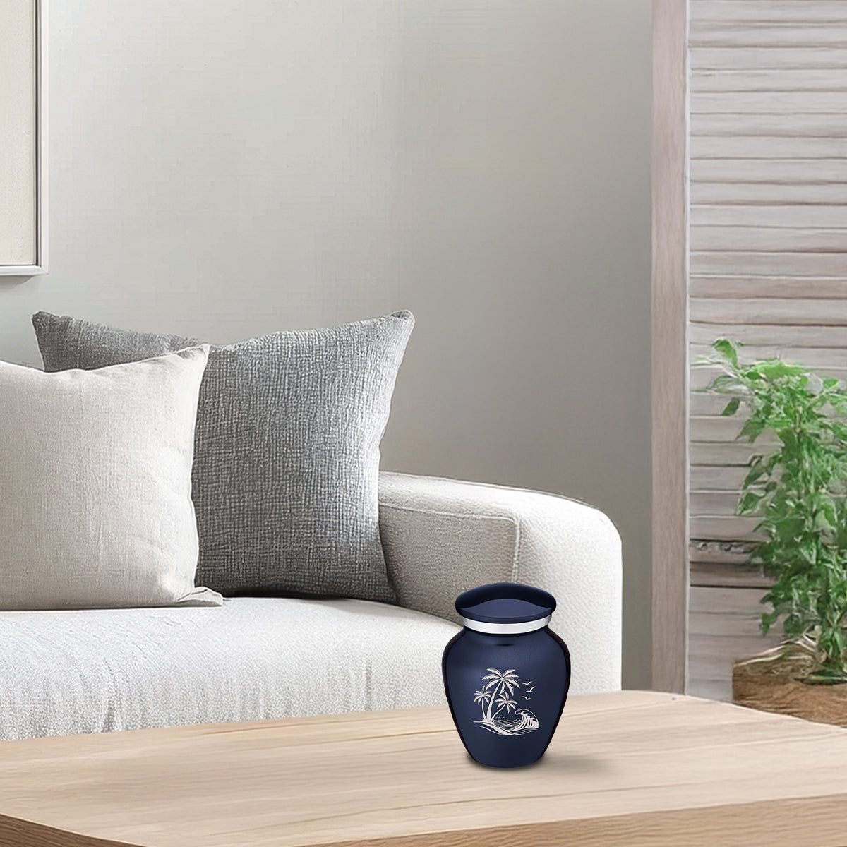 Keepsake Embrace Cobalt Blue Palm Beach Cremation Urn