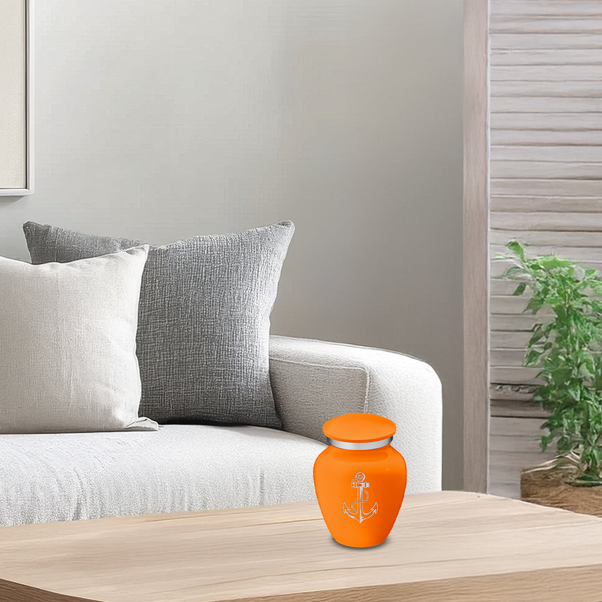Keepsake Embrace Burnt Orange Anchor Cremation Urn