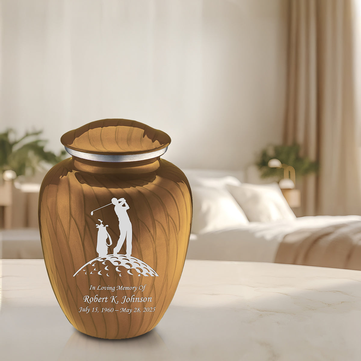 Adult Embrace Pearl Racing Blue Golf Cremation Urn