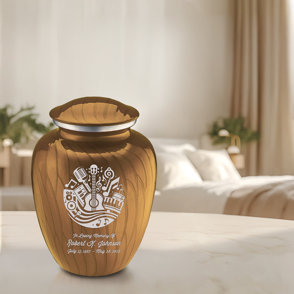 Adult Embrace Pearl Gold Music Cremation Urn