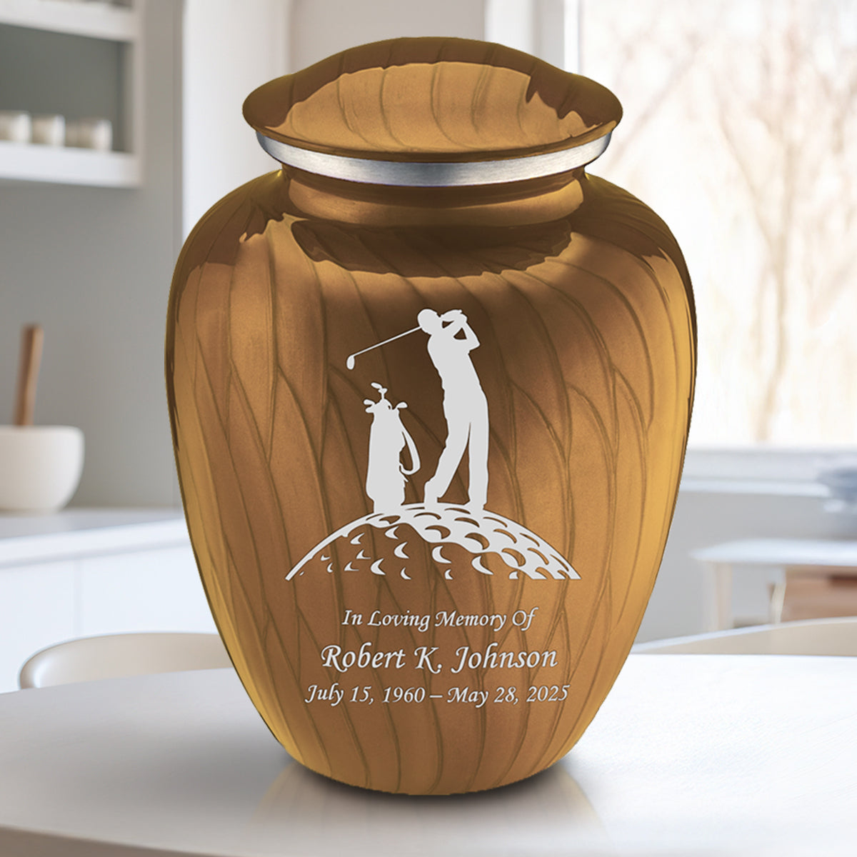 Adult Embrace Pearl Racing Blue Golf Cremation Urn