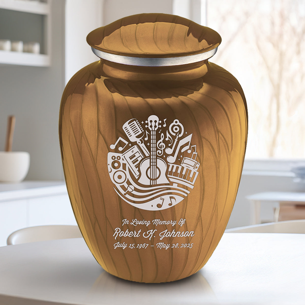 Adult Embrace Pearl Gold Music Cremation Urn