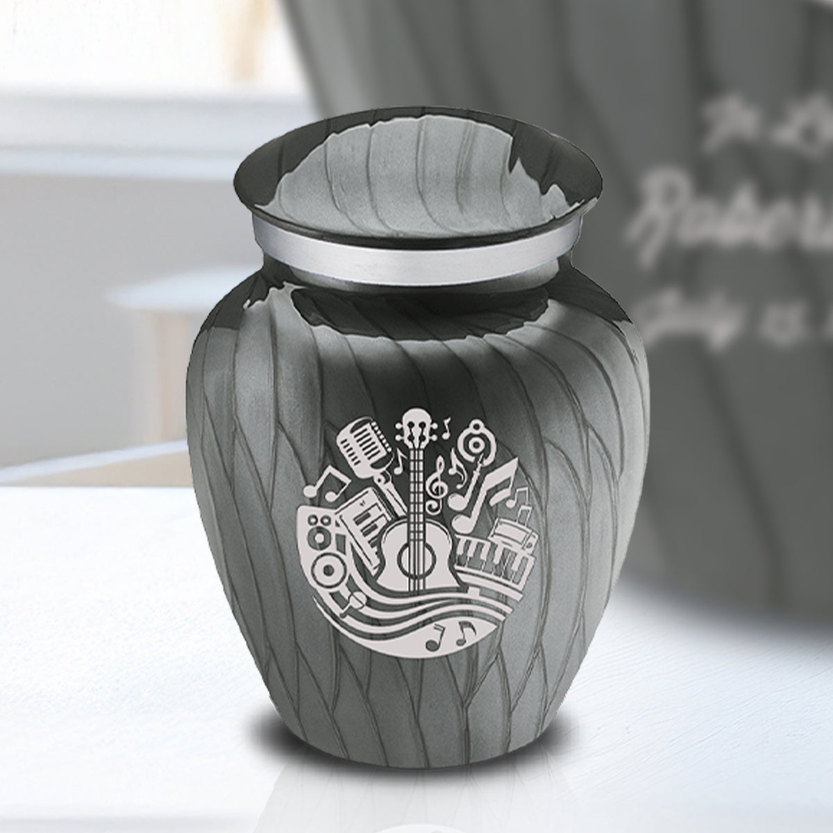 Keepsake Embrace Pearl Silver Music Cremation Urn