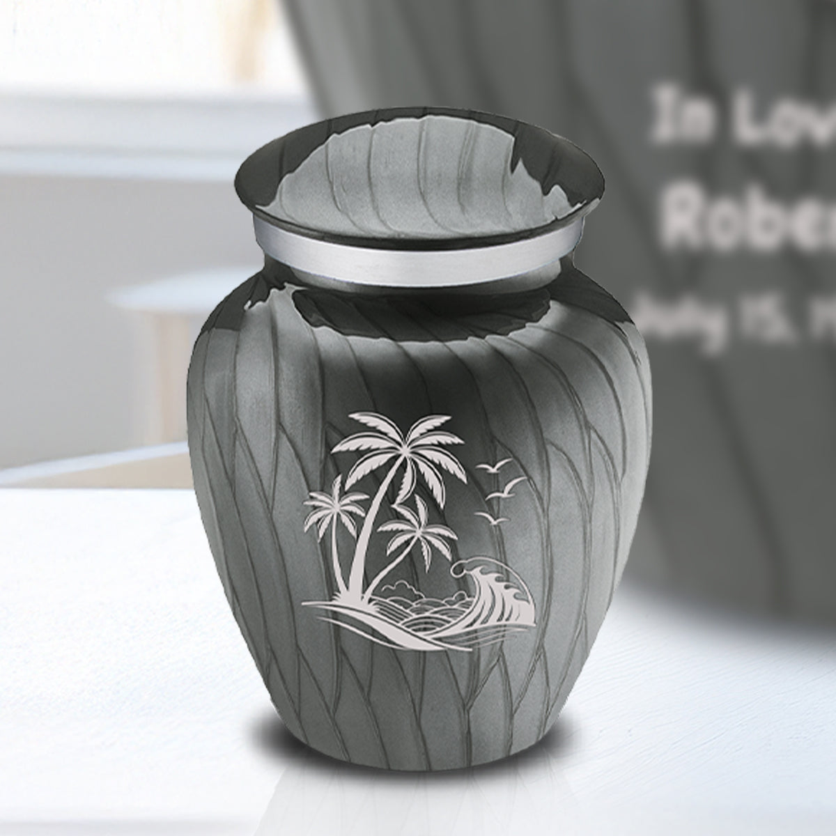 Keepsake Embrace Pearl Silver Palm Beach Cremation Urn