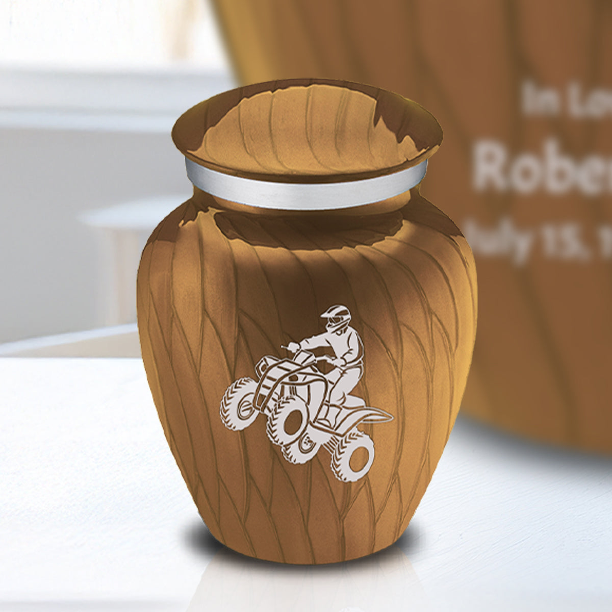 Keepsake Embrace Pearl Gold ATV Cremation Urn