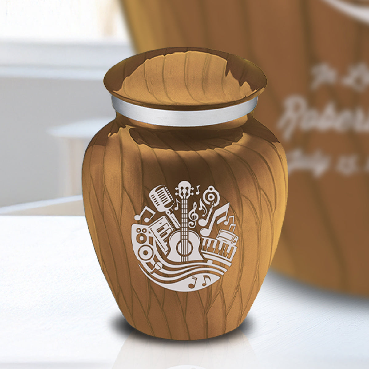 Keepsake Embrace Pearl Gold Music Cremation Urn