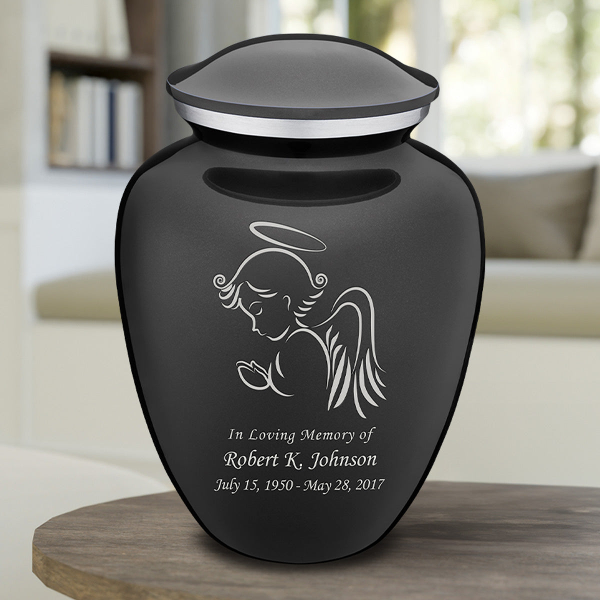 Adult Embrace Charcoal Angel Cremation Urn