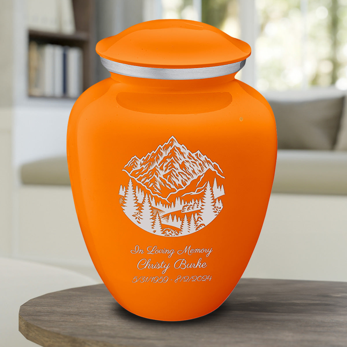 Adult Embrace Burnt Orange Rocky Mountains Cremation Urn