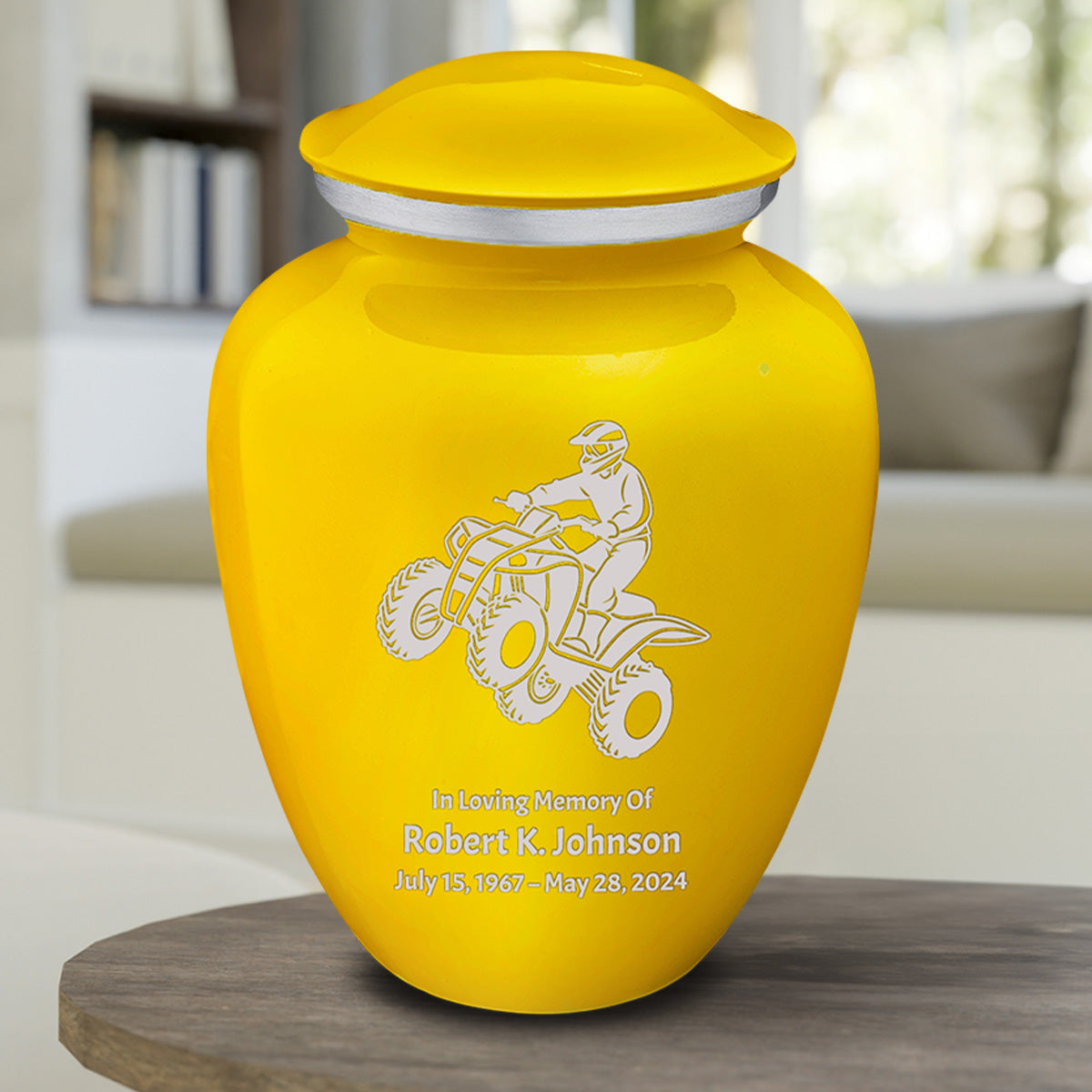 Adult Embrace Yellow ATV Cremation Urn