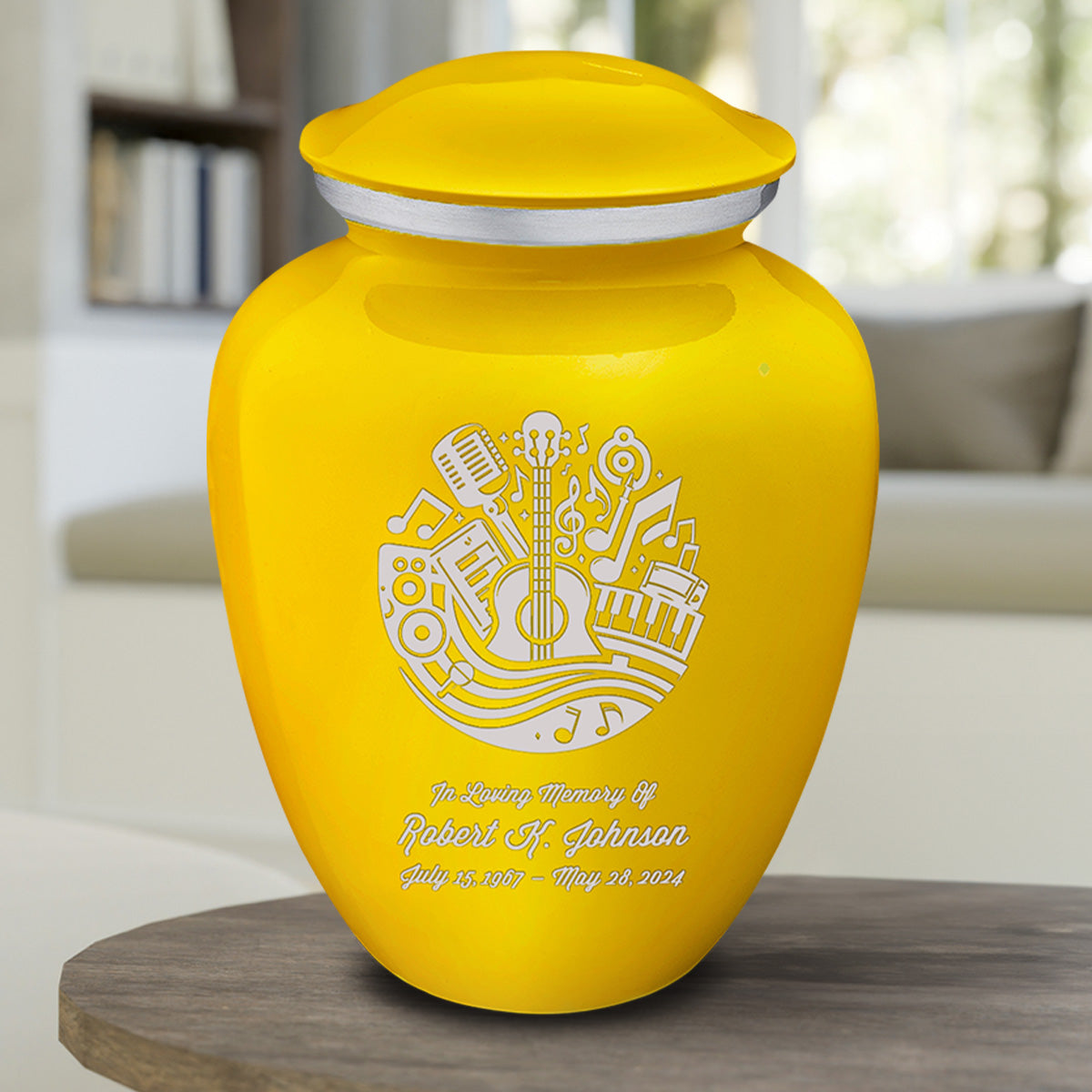 Adult Embrace Yellow Music Cremation Urn