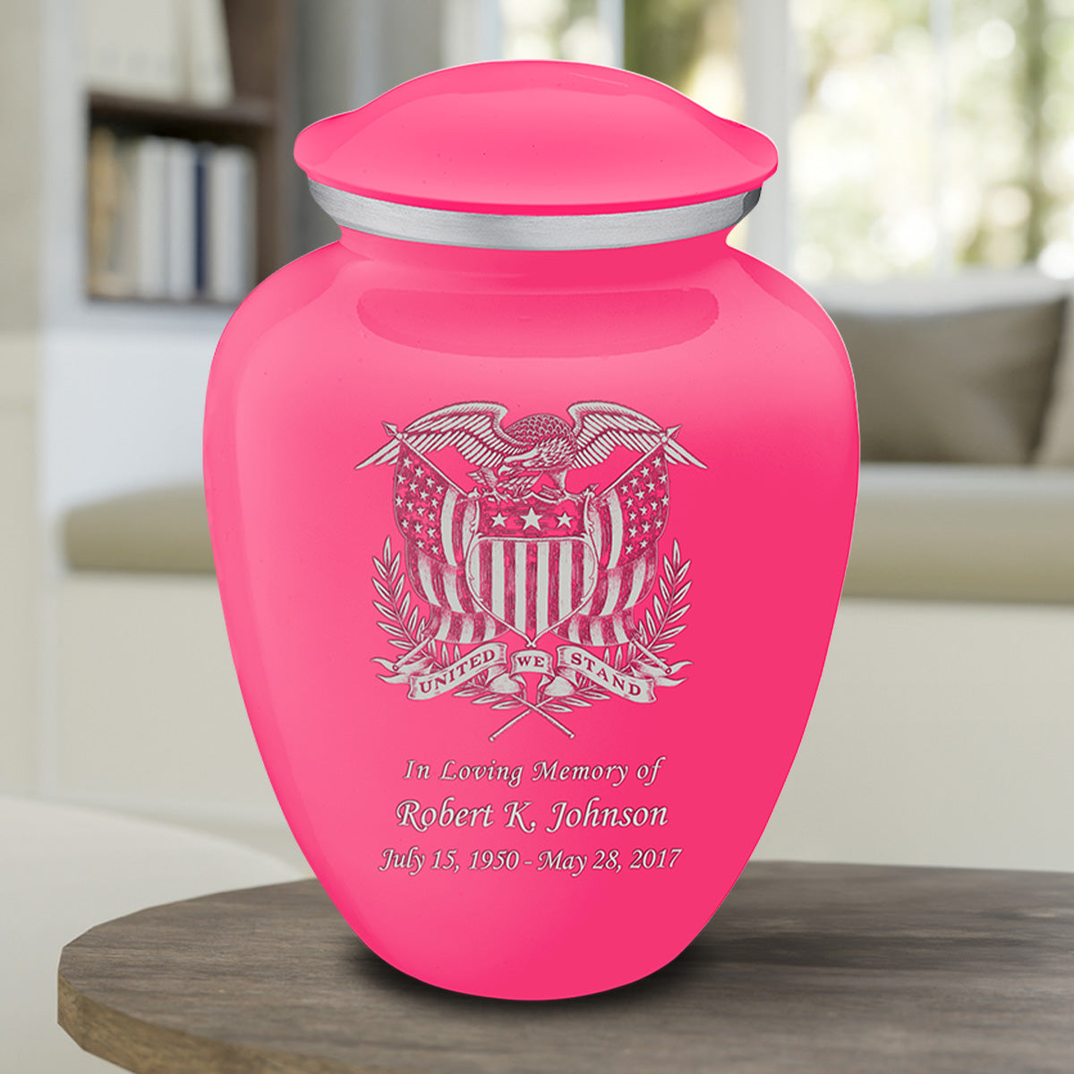 Adult Embrace Bright Pink American Glory Cremation Urn