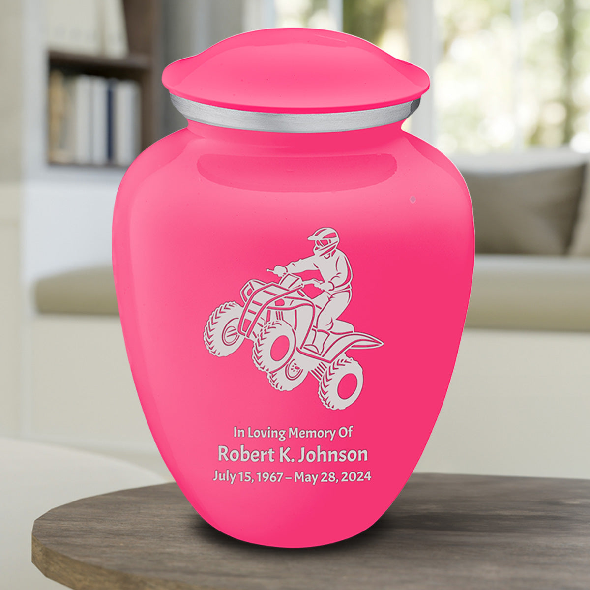 Adult Embrace Bright Pink ATV Cremation Urn