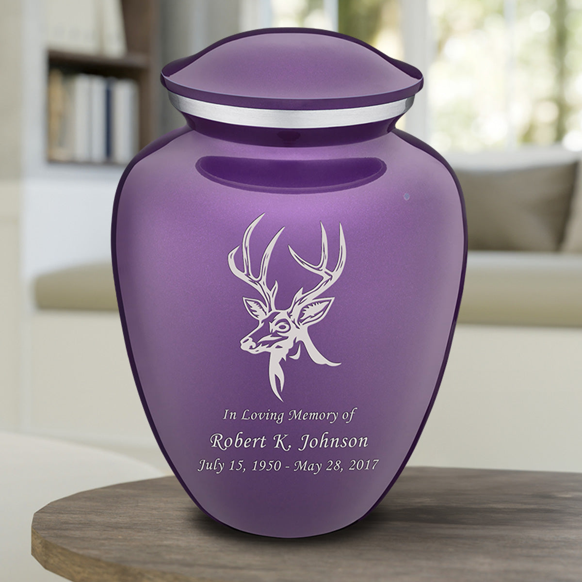 Adult Embrace Purple Deer Cremation Urn