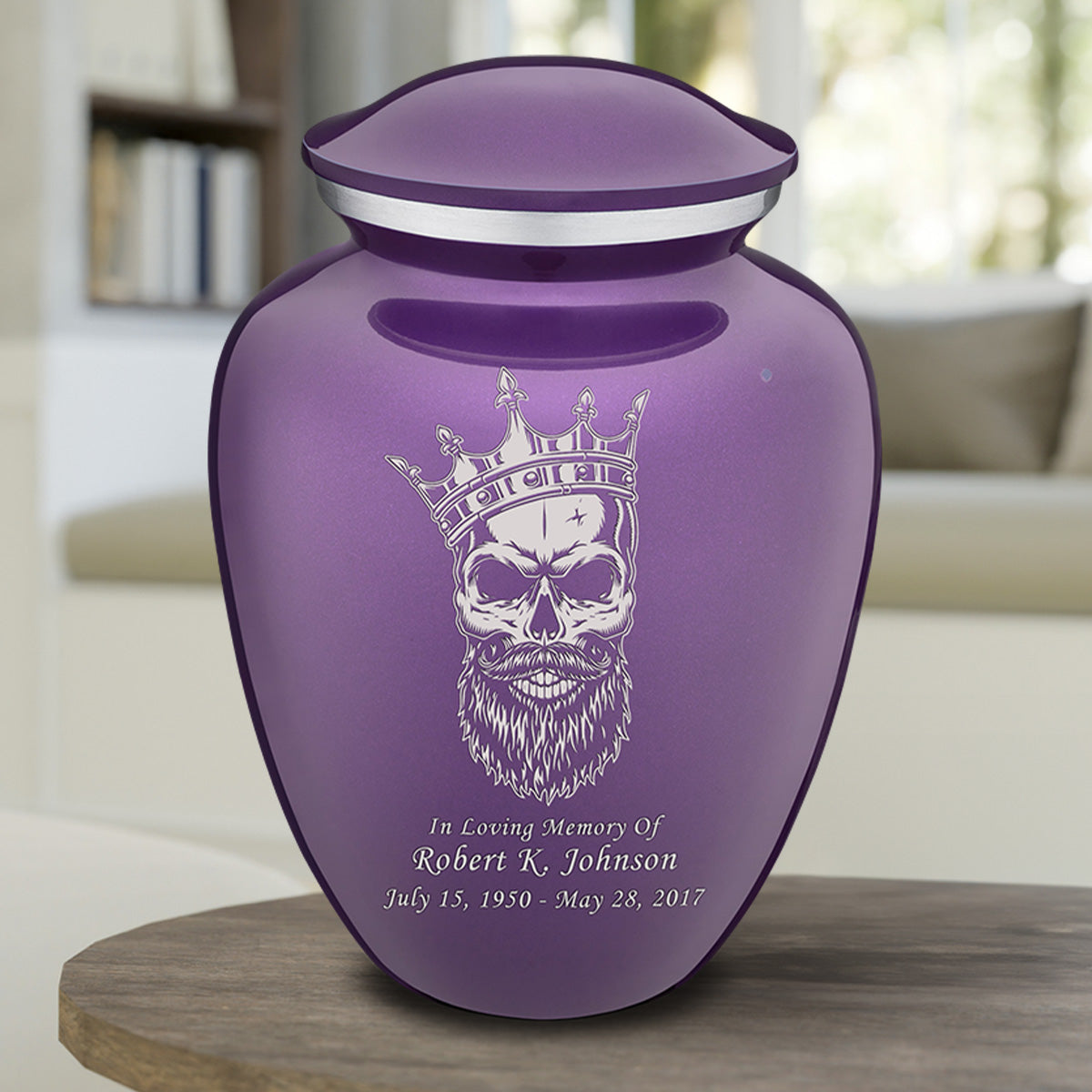 Adult Embrace Purple Skull Cremation Urn