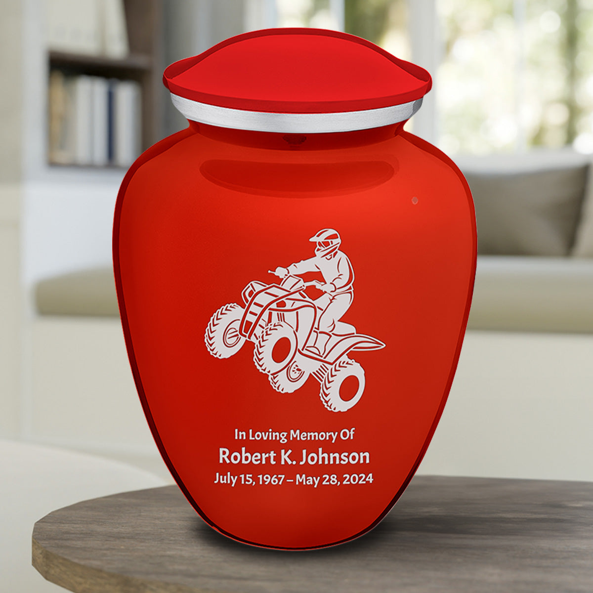 Adult Embrace Bright Red ATV Cremation Urn