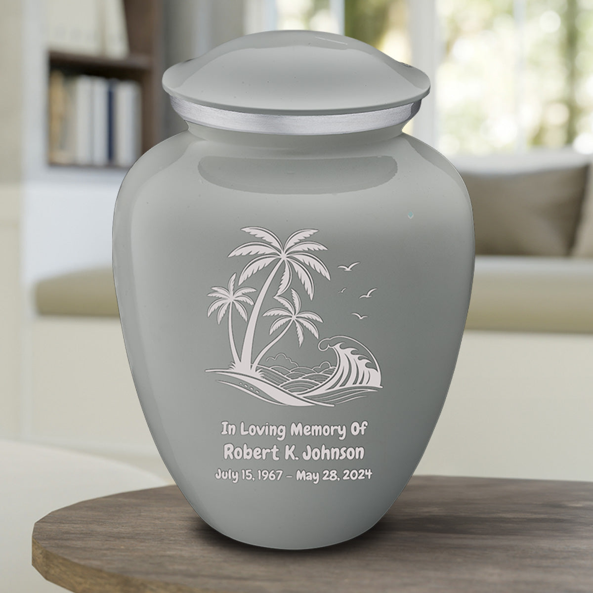 Adult Embrace Slate Grey Palm Beach Cremation Urn