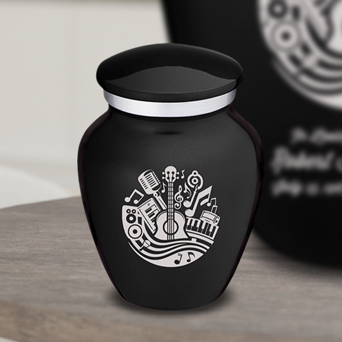 Keepsake Embrace Black Music Cremation Urn