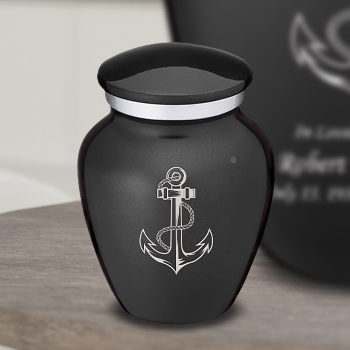 Keepsake Embrace Charcoal Anchor Cremation Urn
