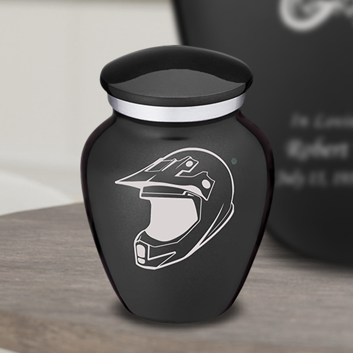 Keepsake Embrace Charcoal Dirt Bike Cremation Urn