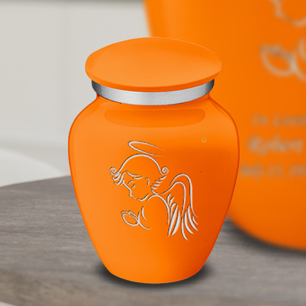 Keepsake Embrace Burnt Orange Angel Cremation Urn