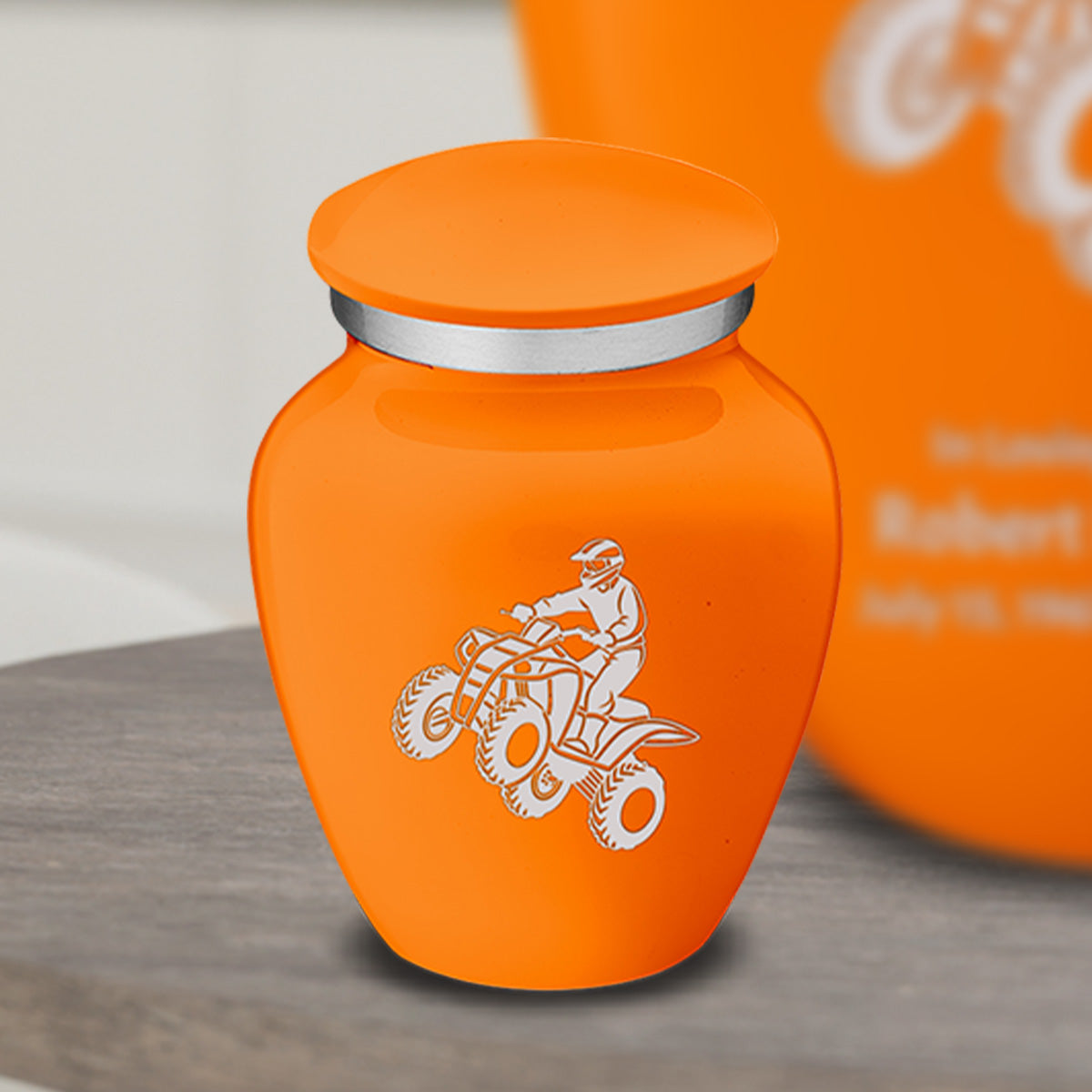 Keepsake Embrace Burnt Orange ATV Cremation Urn