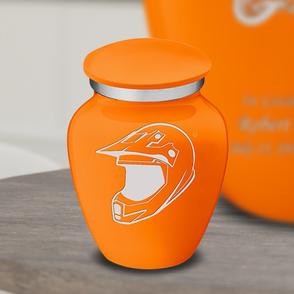 Keepsake Embrace Burnt Orange Dirt Bike Cremation Urn