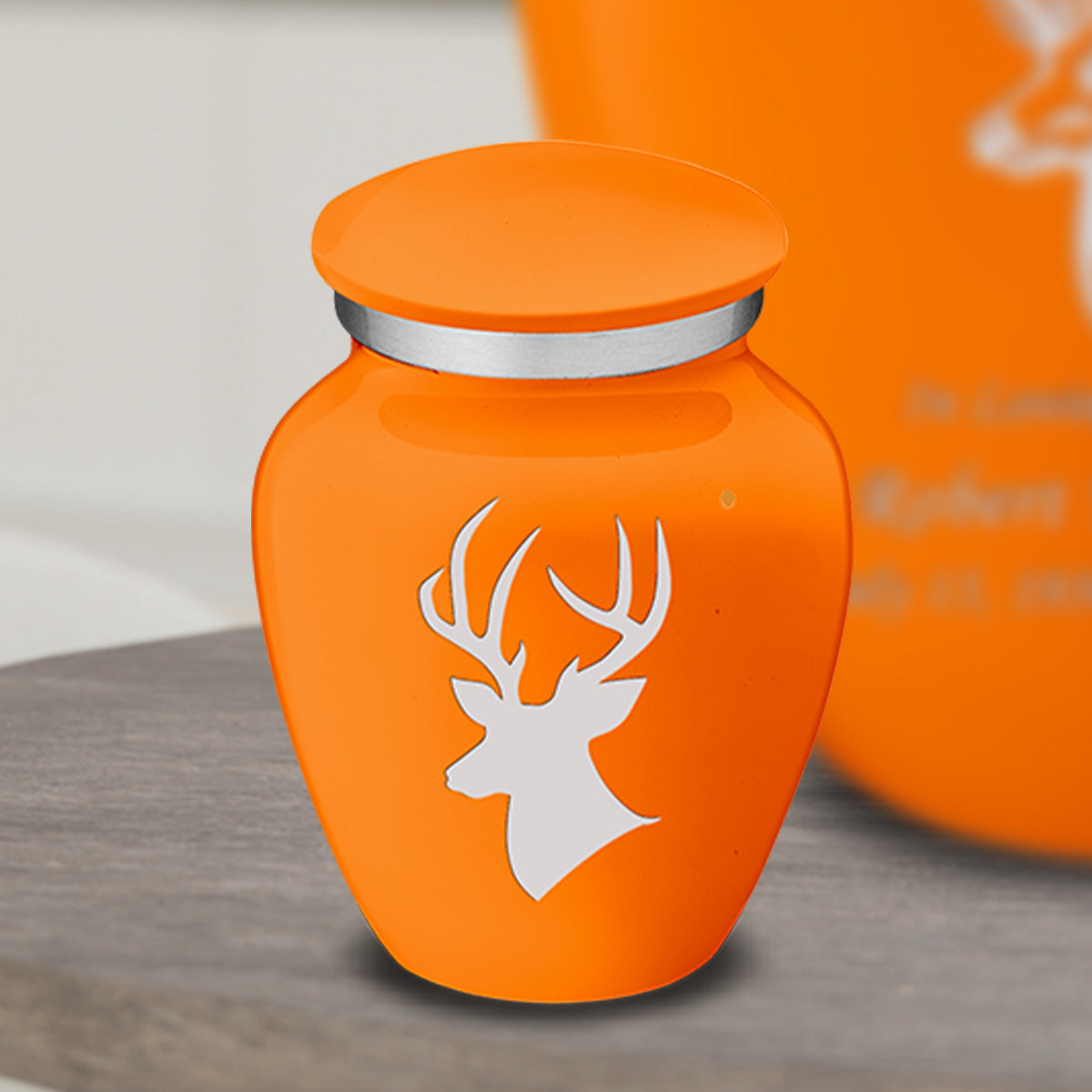 Keepsake Embrace Burnt Orange Deer Cremation Urn