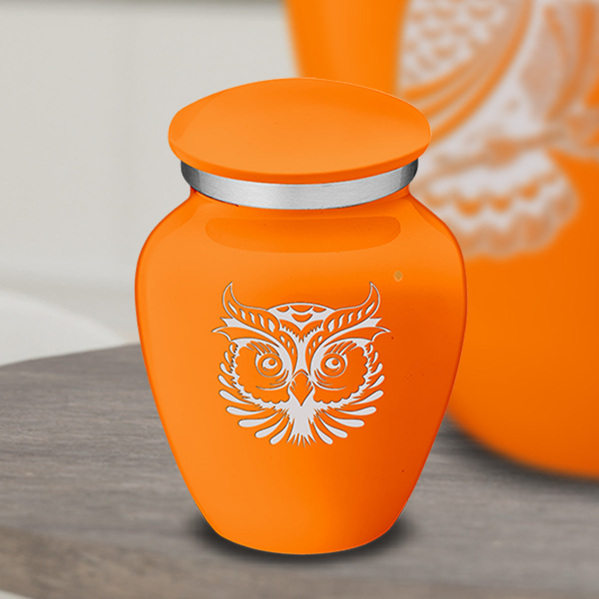 Keepsake Embrace Burnt Orange Owl Cremation Urn