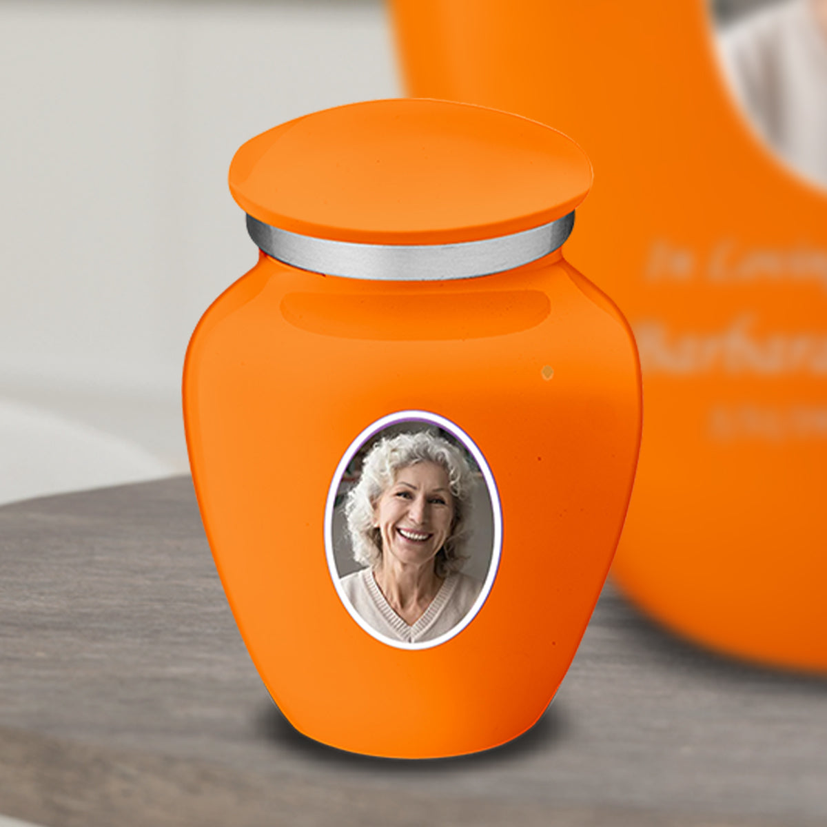 Keepsake Embrace Burnt Orange Portrait Cremation Urn