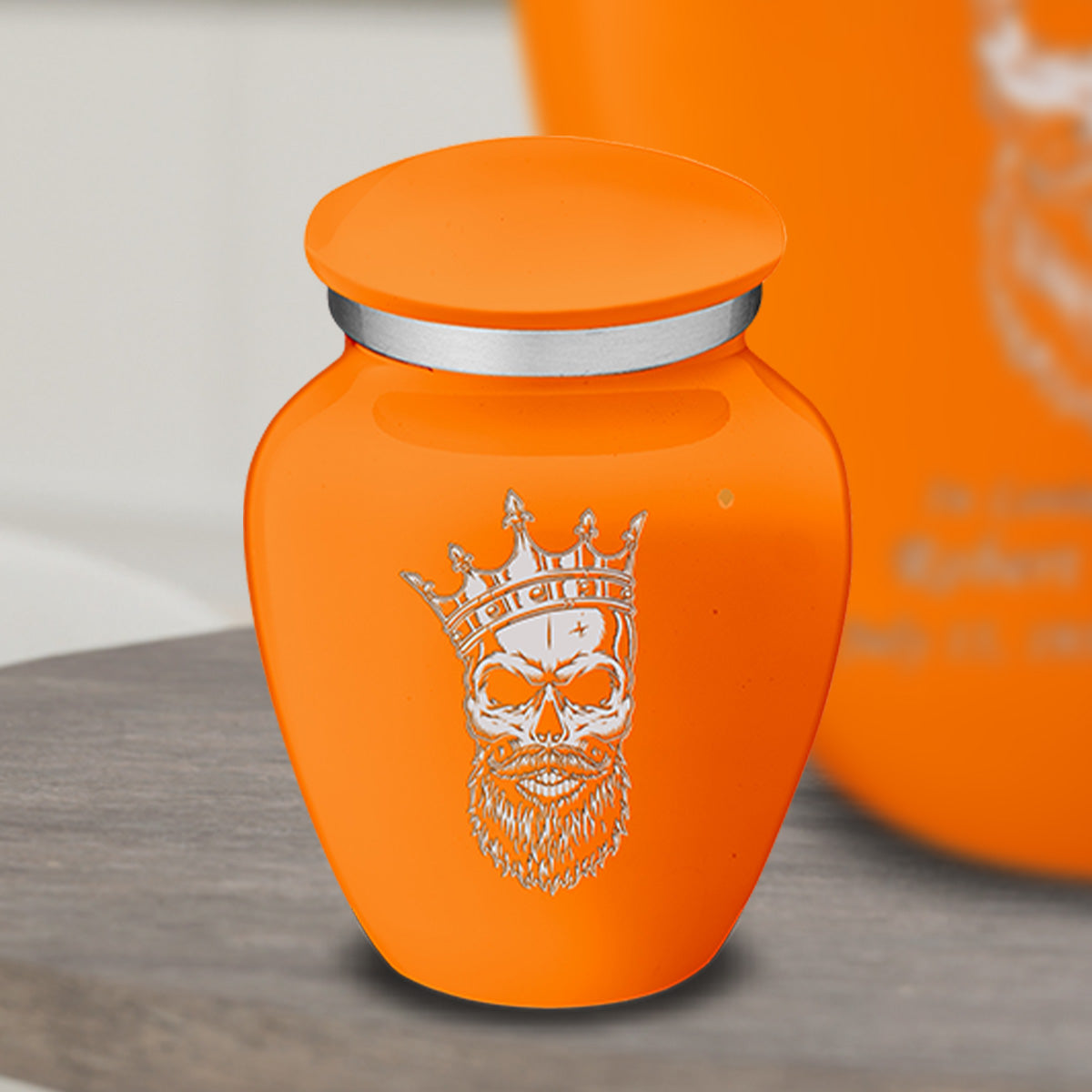 Keepsake Embrace Burnt Orange Skull Cremation Urn
