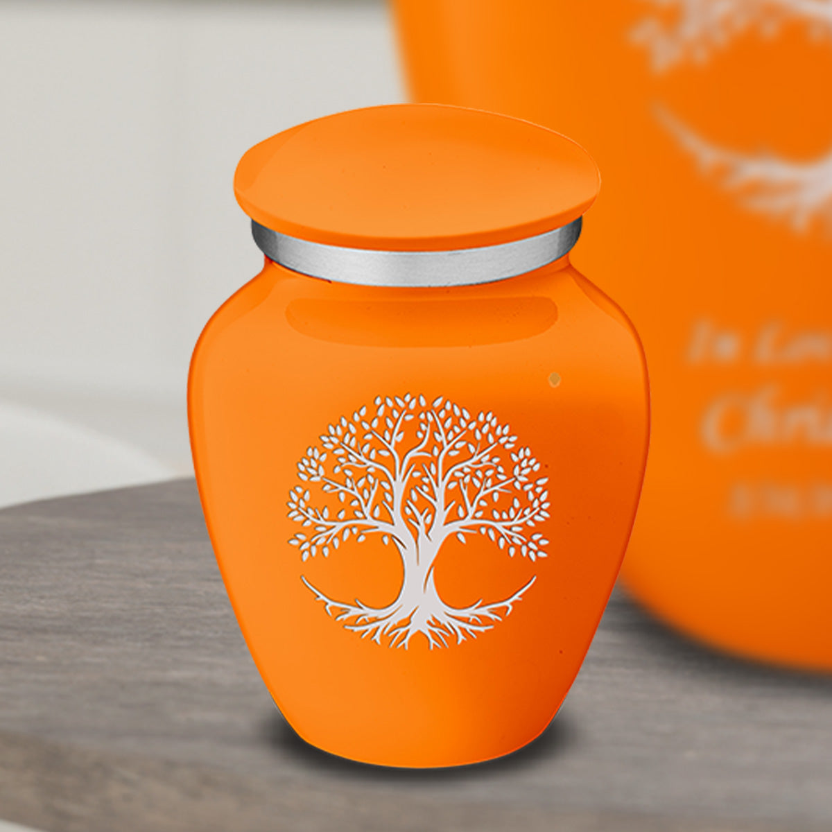 Keepsake Embrace Burnt Orange Tree of Life Cremation Urn