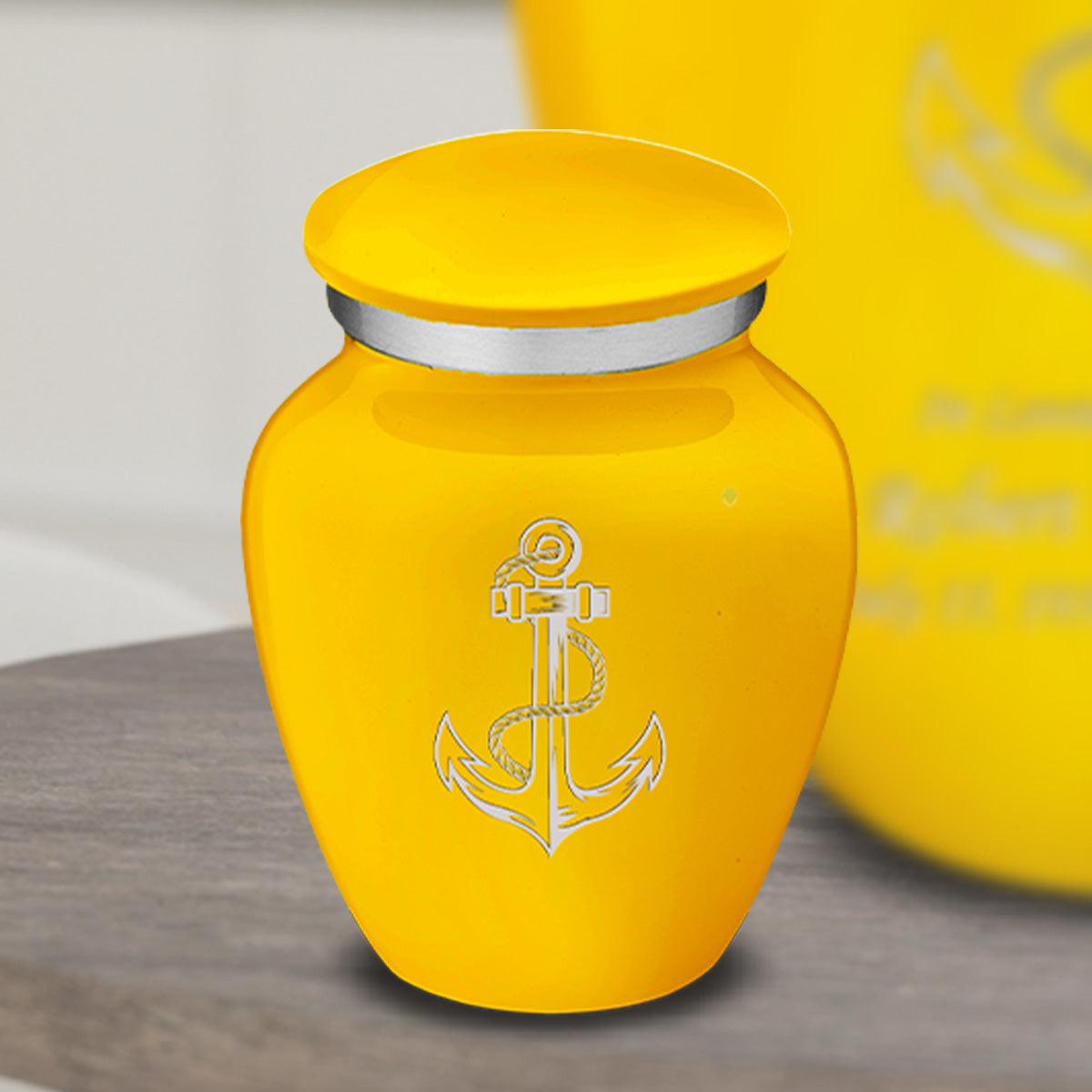 Keepsake Embrace Yellow Anchor Cremation Urn