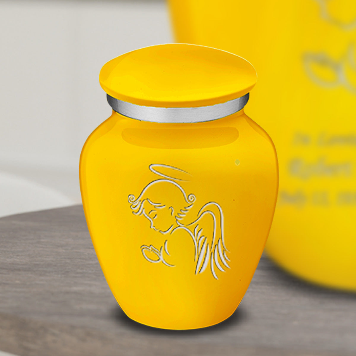 Keepsake Embrace Yellow Angel Cremation Urn