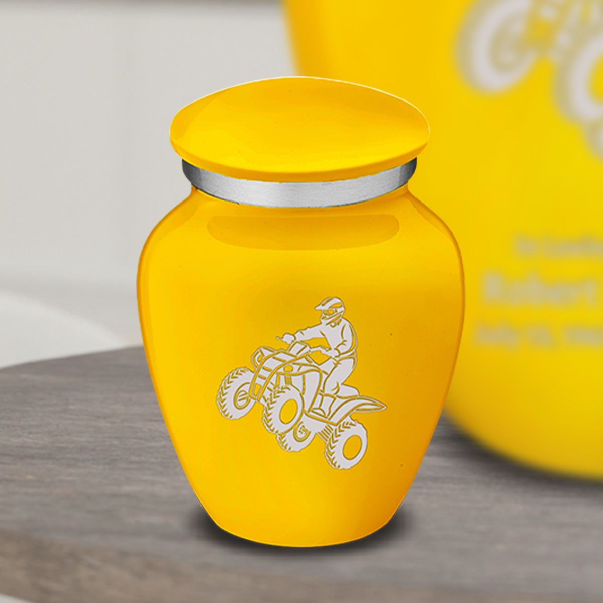 Keepsake Embrace Yellow ATV Cremation Urn