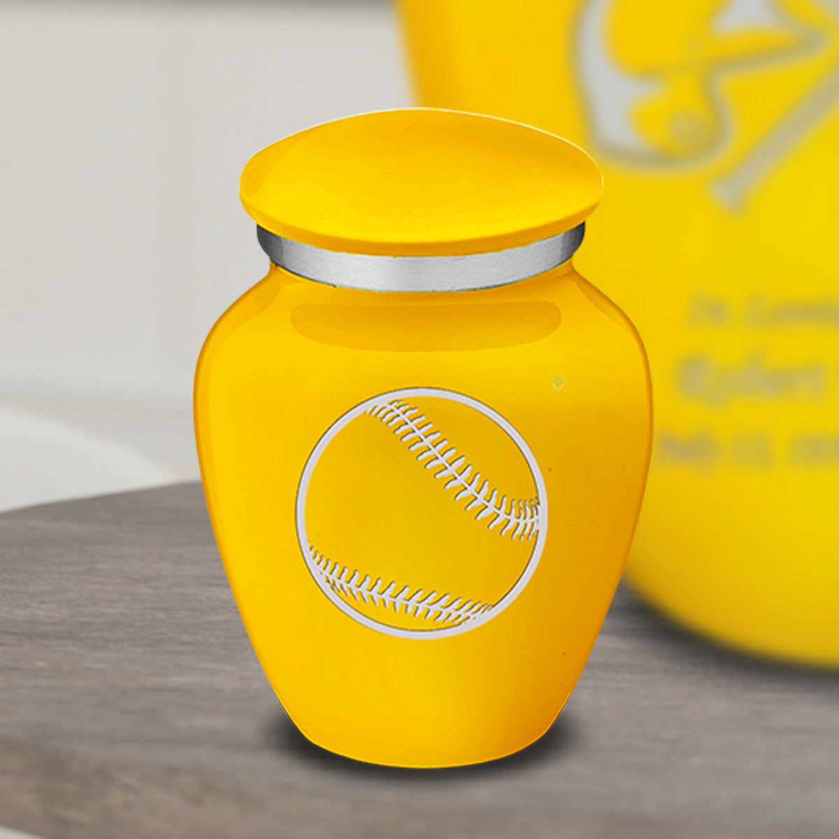 Keepsake Embrace Yellow Baseball Cremation Urn